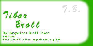tibor broll business card